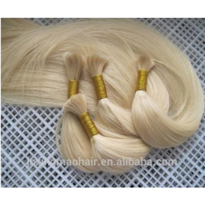 Top Grade Blonde Remy Hair Bulk, Brazilian Bulk Hair Extension Without Weft