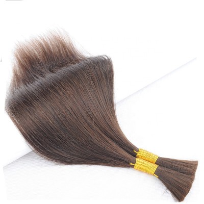 Good quality Indian Human Hair Bulk Beautiful Color Chocolate Human Hair