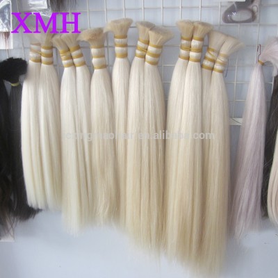 Factory Price Top Quality Remy Beautiful color 613 Blonde Hair Extensions,Indian Hair Bulk Extension