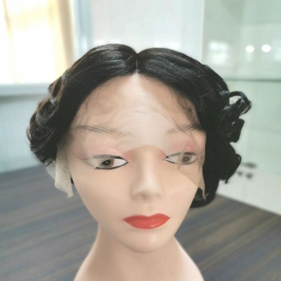 Affordable Hotsale Virgin Brazilian Hair Pixie Cut Short Human Hair Wigs,4 Inch Curly Full Lace Pixie Culrs